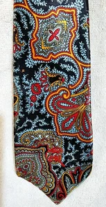 Herren Krawatte: Gräfin Mara. Paisley/Mehrfarbig. 56" lang. 4" breit - Bild 1 von 5