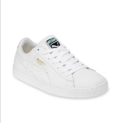 Nuevo Puma Basket Clásico Blanco Oro Zapatillas Mujer Talla 11 Zapato Tenis Foto 1 de 4