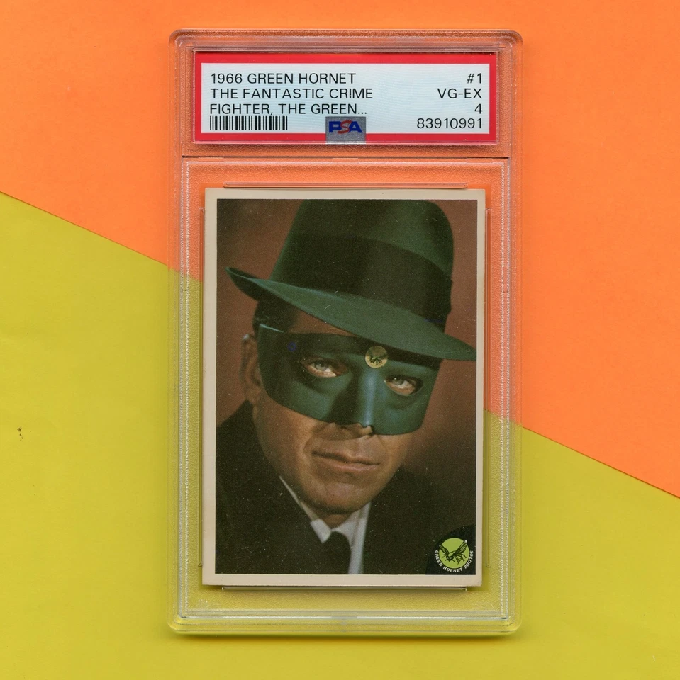 Original 1966 Green Hornet Trading Card Number 1 PSA 4 - Image 1 of 3