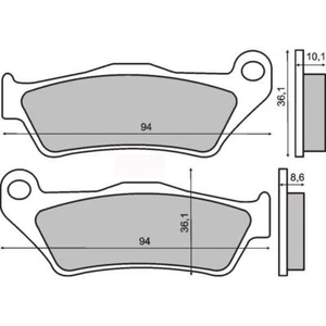 RMS Organische Bremsbeläge BMW 850-1200ccm Hinten für BMW K 1200 R 1200 20 - Bild 1 von 1