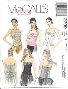 Vintage McCall's Schnittmuster # 2799 Misses' tailliert gefüttert Bustiers Gr: 8 - Bild 1 von 2