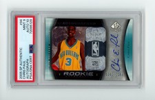 2005-06 SP Authentic CHRIS PAUL Rookie RC AUTO AUTOGRAPH #/1299 #94 - PSA 9/10