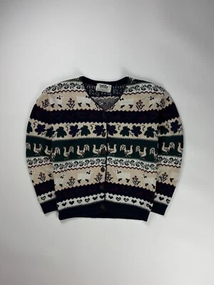 Vintage Northern Reflections Animal Knit Sweater / Nature Wildlife / Small Blue - Image 1 of 4