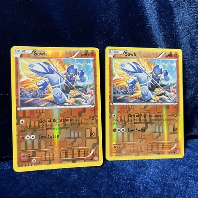 Sawk 52/101 Reverse Holo Plasma Blast Pokemon Card 2 - Image 1 of 4