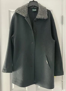 Geiger Austria 42 Boiled Wool Jacket Grey Car Coat Pockets - Beautiful Coat - Picture 1 of 12