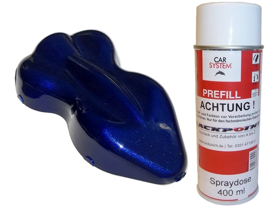 1x Spraydose 400ml 1K Dark Blue 2 Metallic Glanz Autolack kein Klarlack Tuning - Bild 1 von 1