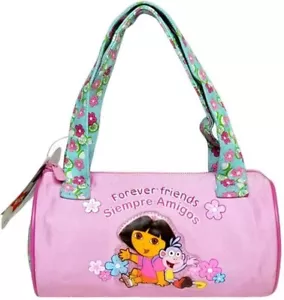 Dora l'esploratrice con stivali borsa a mano borsa hobo forever friends fiore rosa - Foto 1 di 3