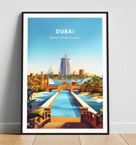 Dubai travel print - UAE wall art, Dubai poster, UAE print - Picture 1 of 3