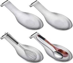 Supkiir Spoon Rest, 4 Pack Spatula Stainless Steel for Kitchen Restaurant Home - Picture 1 of 7