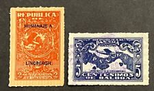 Travelstamps: 1928 Panama Stamps Scott #256-257 Lindberg Tribute Mint/Used