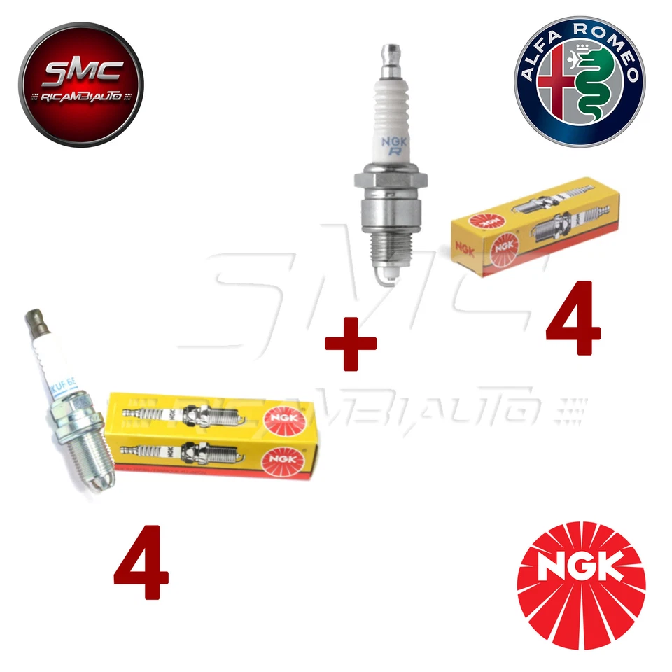 KIT 8 CANDELE NGK ALFA ROMEO 145 146 147 156 166 GTV MOTORI TWIN SPARK 16V - Bild 1 von 1