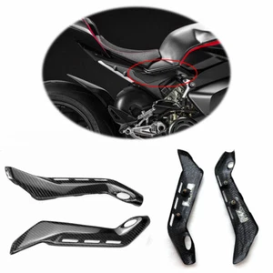 Für 2018-2023 Ducati Panigale V4 Carbon Faser SitzSeitenrahmen Abdeckungs Schutz - Picture 1 of 7