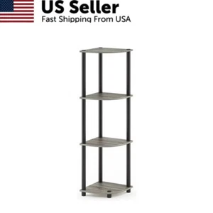 4-Tier Corner Open Display Rack Multipurpose Shelving Unit Vertical Storage Home - Picture 1 of 4