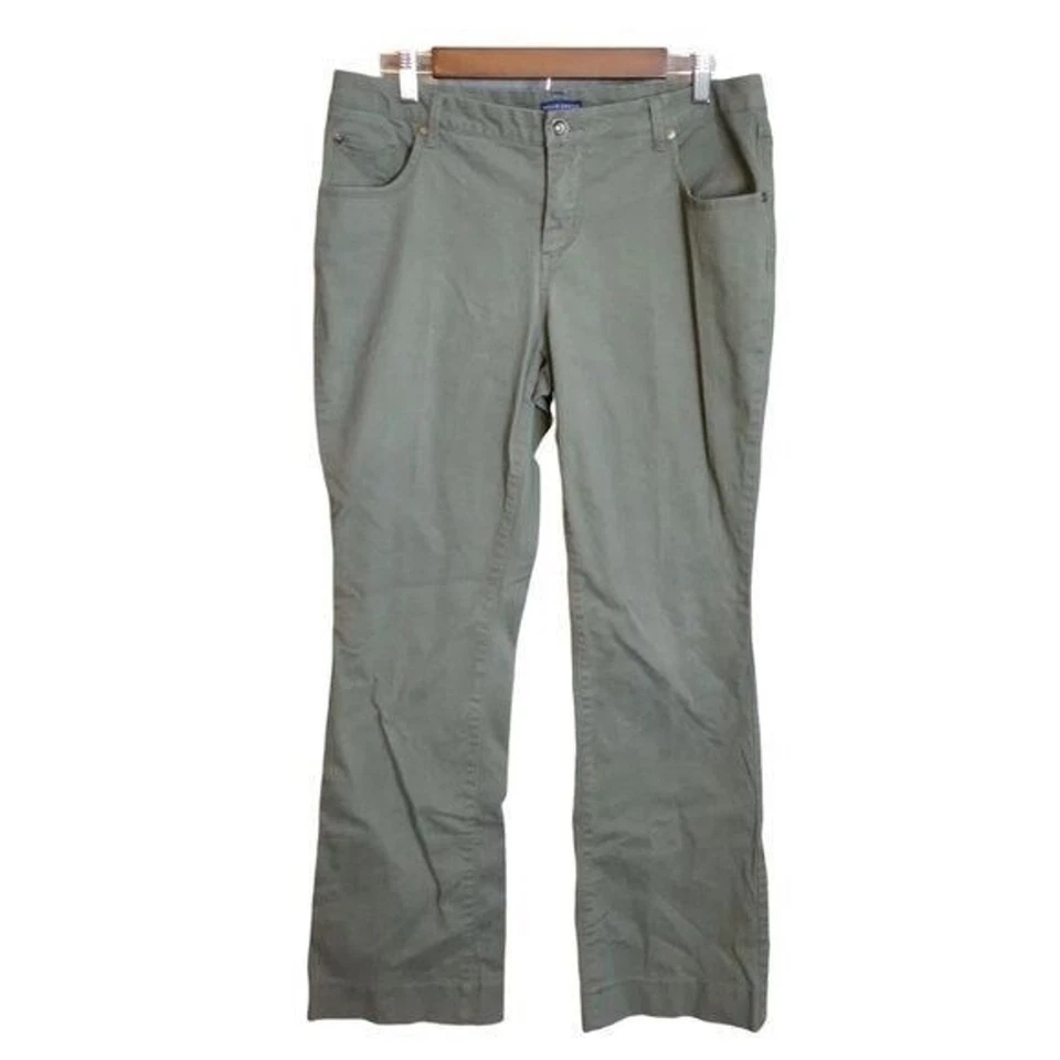 Брюки женские Falls Creek размер 12 зеленые однотонные хаки чино - Изображение 1 из 4