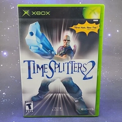 TimeSplitters 2 (Microsoft Xbox, 2002) CIB Complete Video Game W/ Manual - Image 1 of 4