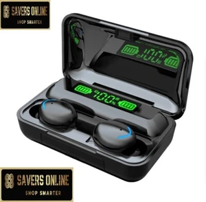 F9 True Wireless Kopfhörer Wasserdicht IPX7 Wireless Bluetooth Ohrhörer - SCHWARZ - Bild 1 von 11