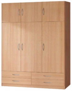 geräumiger Schrank Estella mit 4 Schubladen laminierte Platte Breite 135cm - Bild 1 von 4