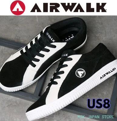AIRWALK ONE AWC1003 SS25 Negro Blanco Gamuza Zapatillas Años 90 Reimpresión N... - Imagen 1 de 4