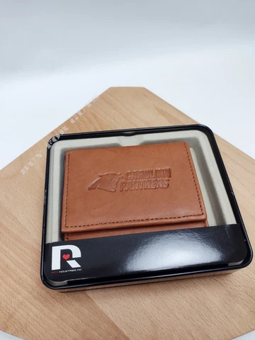 Carolina Panthers NFL Embossed Leather Trifold Wallet Cover