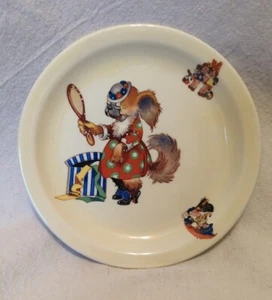 Plato de cerámica infantil vintage Canonsburg decoración de transferencia novedad caprichosa - Imagen 1 de 6