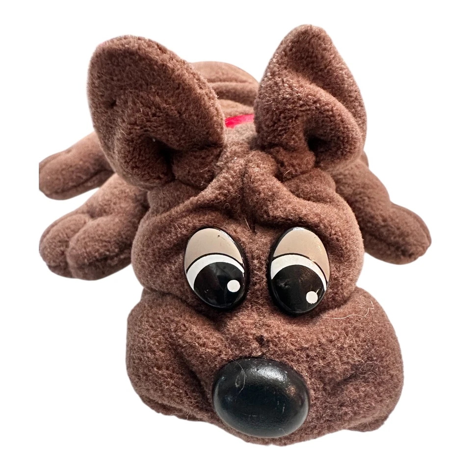 Tonka Pound Puppies Puppy Dog Plush 8" Brown Red Collar Rumple Skins 4045 08 - Image 1 of 4