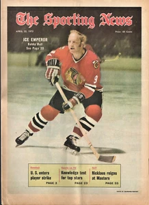 The Sporting News April 22, 1972-Bobby Hull Cover, NHL Chicago Black Hawks - Imagen 1 de 2