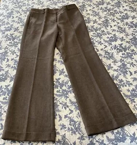 Ann Taylor Loft Women's “Julie” Tweed Wool Blend Wide Leg Pants Sz 4 Brown Lined - Picture 1 of 7