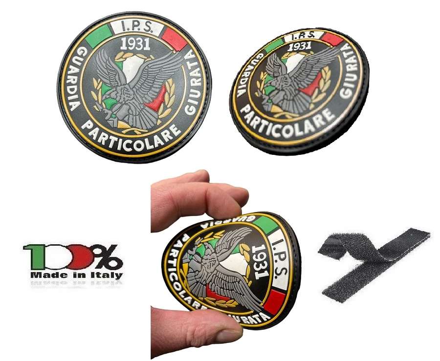 Patch Toppa PVC Guardia Particolare Giurata G.P.G. I.P.S. Aquila 1931 By F&F 3D