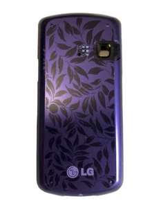 GENUINE LG AX265 BATTERY COVER Door PURPLE LEAVES cell slider phone back panel - Picture 1 of 1