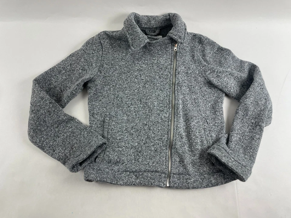 Chaqueta Antigua Azul Marino Niña Talla XL (14) Gris Brezo Asimétrica Cremallera Completa Manga Larga Foto 1 de 4