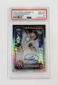 2024 Topps Chrome Logofractor Jasson Dominguez RC Auto PSA 10 Gem Mint Rookie - Picture 1 of 2