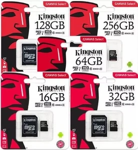 KINGSTON Micro SD SDHC Class 10 SDXC Phone Memory Card 64GB 128GB 256GB 512GB - Picture 1 of 9