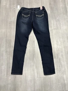 Neu Wallflower freche Skinny Damenjeans Größe 16 lang bestickte Taschen - Bild 1 von 8