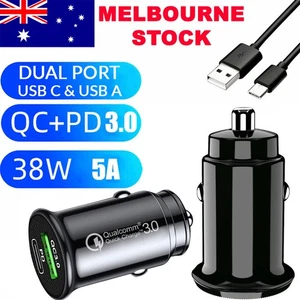 Car Lighter Socket Adapter USB Type-C Quick Charging Fast QC3.0 PD Fast Charger - Picture 1 of 9