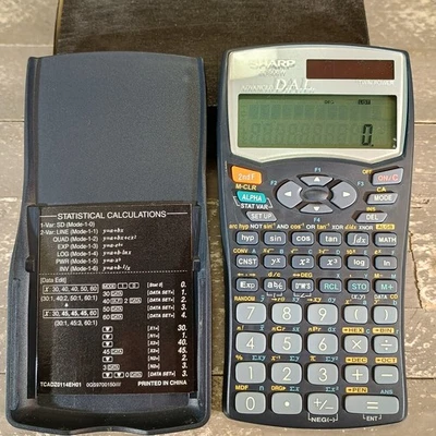 Sharp EL-520W D.A.L. Scientific Calculator Dual Power Solar Battery W/Cover - Image 1 of 4