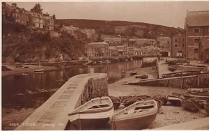 THE HARBOUR LOOE CORNWALL REAL PHOTO POSTCARD c.1920'S JUDGES 6656 - Picture 1 of 2