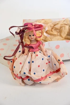 Libro de cuentos Nancy Ann vintage 1950-54 Jtd enero #187 en lunares; caja original Foto 1 de 4