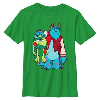Camiseta Boy's Monsters Inc Christmas Friends Sully and Mike Foto 1 de 4