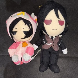 Black Butler Sebastian Michaelis 9 Zoll Plüsch & rosa Kuh 7 Zoll Great Eastern Ent. - Bild 1 von 9