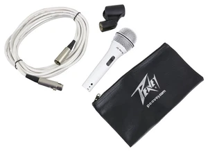 Peavey PVI 2W White Cardioid Unidirectional Dynamic Vocal Microphone with XLR - Picture 1 of 5