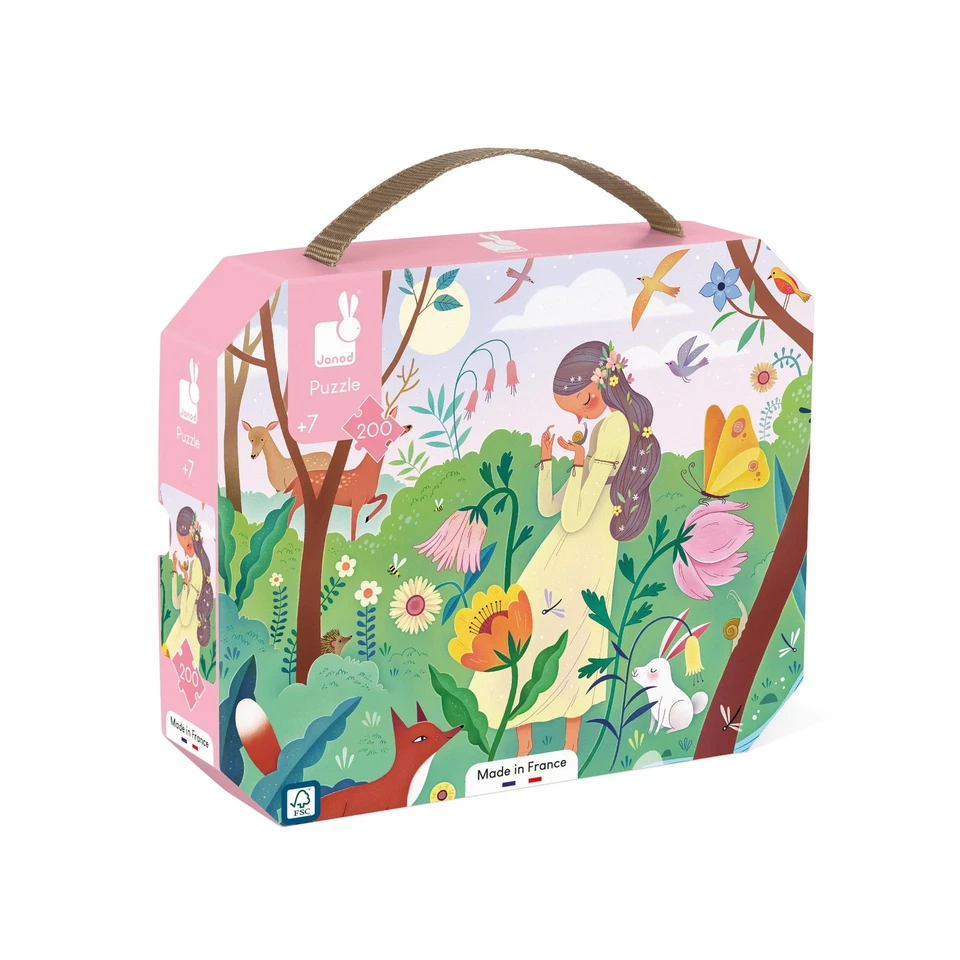 Janod - Puzzle Dama nella Natura - Puzzle 200 Pezzi in Cartone FSC - Svilup SVDB - Immagine 1 di 4