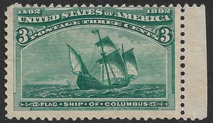Estados Unidos #232 3c. Buque bandera de Colón emisión MNG fino - Imagen 1 de 2