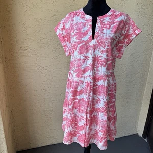 Vineyard Vines Printed Tiered Cover Up Tropical Print Mini Dress Gr. M Beach - Bild 1 von 12