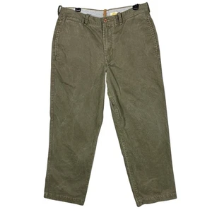 Timberland Men's 34x30 Green 100% Cotton Chino Pants Heavy Outdoor Safari - Picture 1 of 11
