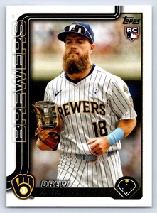 Drew Avans 2025 Topps Update #US92 RC Rookie Milwaukee Brewers Baseball Card - Picture 1 of 2