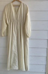 Elizabeth And James Womens XXL Ivory Peasant Maxi Dress Bohemian Cottage Cotton - Picture 1 of 11