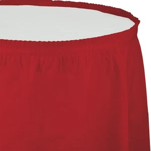 Creative Converting Plastic Table Skirt, 14-Feet, Classic Red Pack Of 1 Classic - Picture 1 of 1