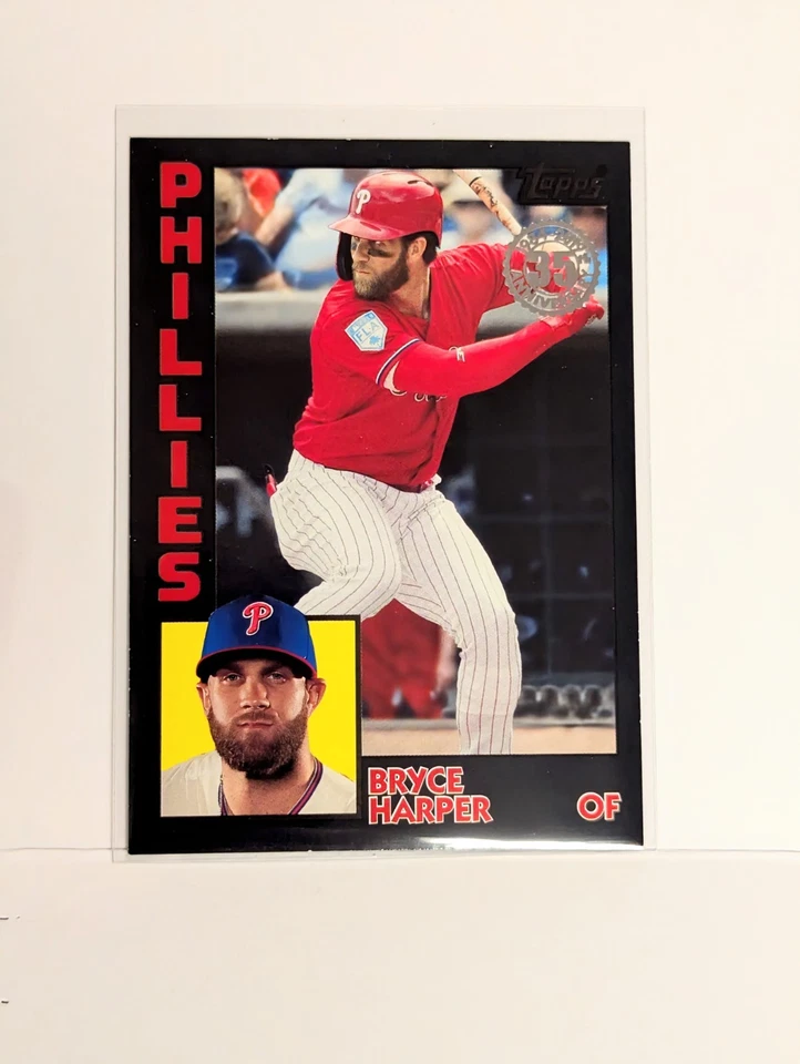 Bryce Harper 2019 Topps Update 1984 35th Anniversary Black /299 Phillies #84-38 - Image 1 of 4