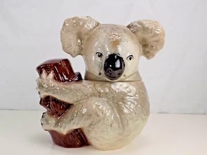 Rare Vintage Large Climbing Ceramic Koala Bear Cookie Jar - Picture 1 of 7