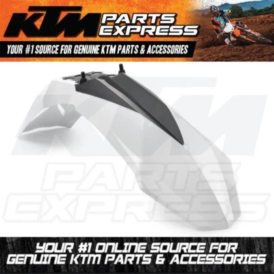NEW OEM WHITE KTM FRONT WHITE FENDER 690 SMC 2008 2009 2010 7730821000028 - Image 1 of 4